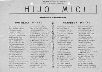 ¡HIJO MÍO! Historieta sentimental