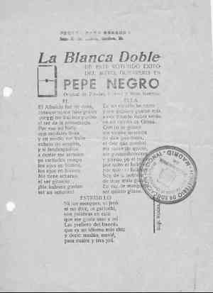 La Blanca Doble: PEPE NEGRO
