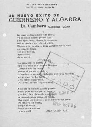 La Camisera PASODOBLE TORERO