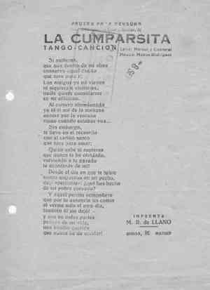 LA CUMPARSITA TANGO CANCIÓN
