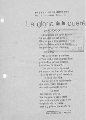La gloria de tu queré