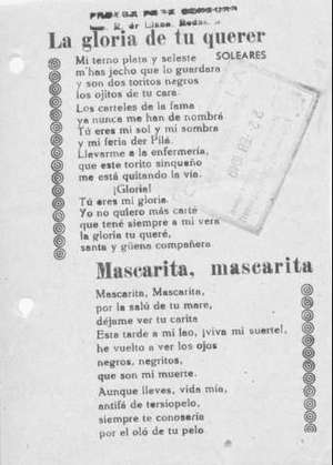La gloria de tu queré SOLEARES