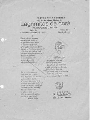 Lagrimitas de corá PASODOBLE-CANCIÓN