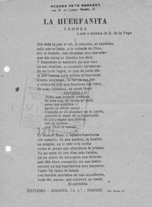 LA HUERFANITA ZAMBRA