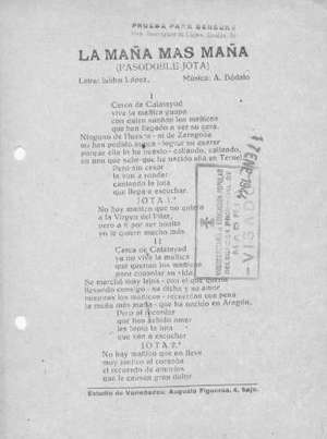 LA MAÑA MÁS MAÑA (PASODOBLE-JOTA)