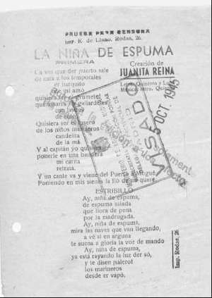 LA NIÑA DE ESPUMA PRIMERA
