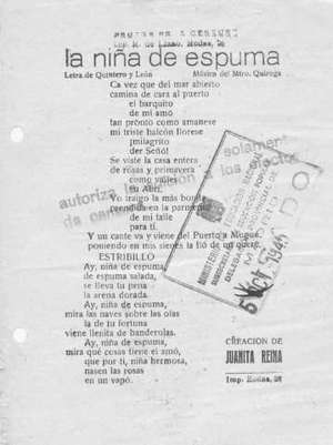 la niña de espuma