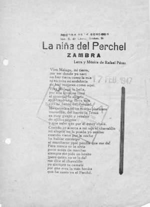 La niña del Perchel ZAMBRA