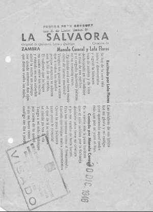 LA SALVAORA ZAMBRA