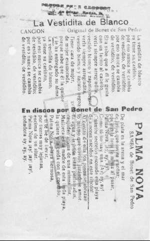 La Vestidita de Blanco CANCIÓN