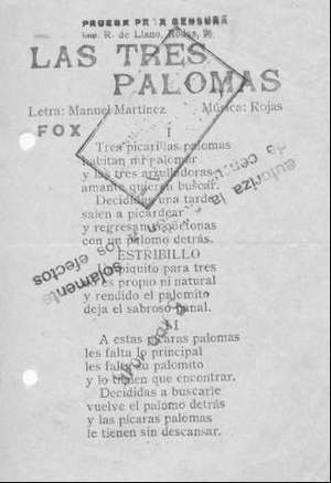 LAS TRES PALOMAS. FOX