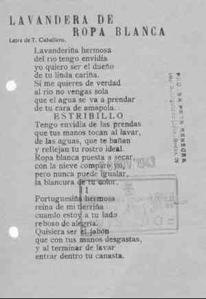 LAVANDERA DE ROPA BLANCA