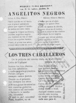 LOS TRES CABALLEROS (De la película del mismo título de Walt Disney)