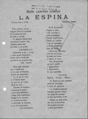 LA ESPINA Baile canción cómico
