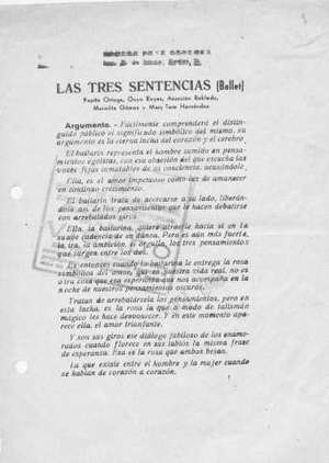 LAS TRES SENTENCIAS (BALLET)