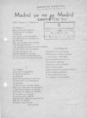 Madrid ya no es Madrid CHOTIS
