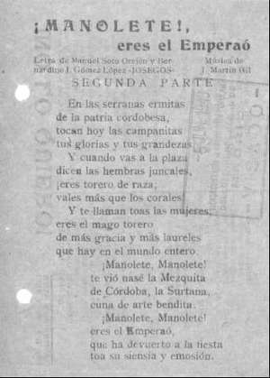 ¡MANOLETE! eres el Emperaó SEGUNDA PARTE
