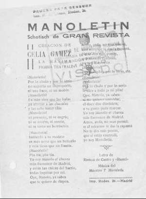 MANOLETÍN Schotisch de GRAN REVISTA