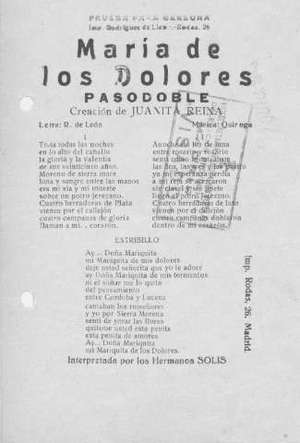María de los Dolores PASODOBLE