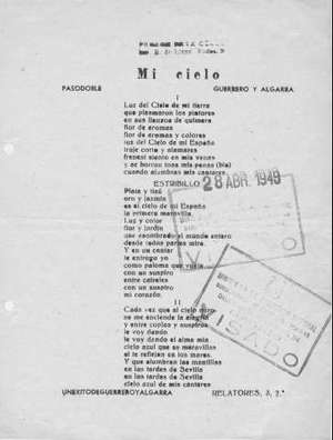 Mi cielo PASODOBLE