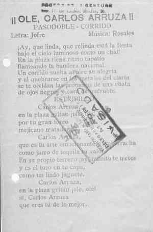 ¡¡OLE, CARLOS ARRUZA!! PASODOBLE-CORRidO