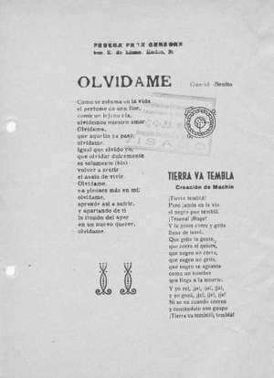 OLVÍDAME