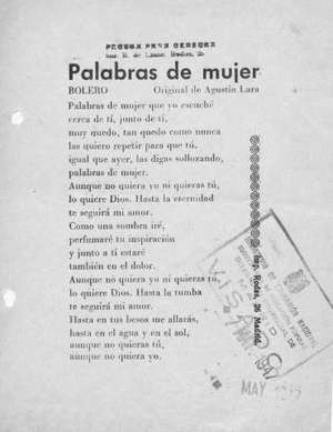 Palabras de mujer BOLERO