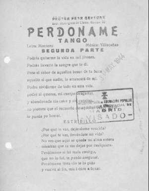PERDÓNAME TANGO SEGUNDA PARTE