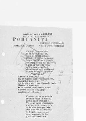 POBLANITA (CORRidO MEJICANO)