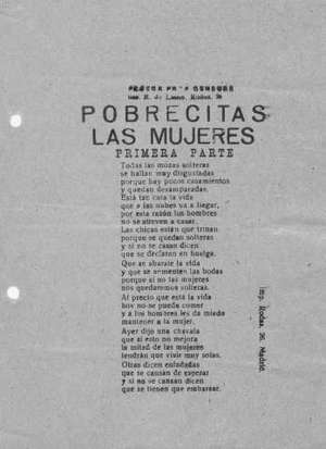POBRECITAS LAS MUJERES PRIMERA PARTE
