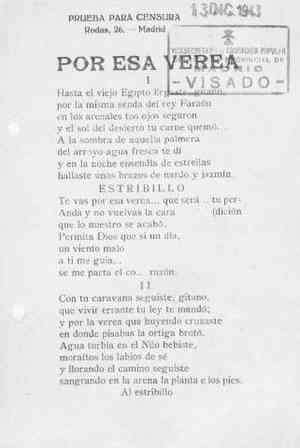 POR ESA VEREA