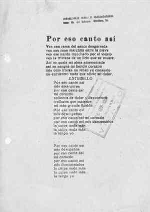 Por eso canto así