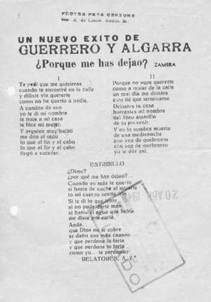 ¿Porque me has dejao? ZAMBRA