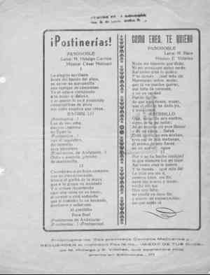 ¡Postinerías! PASODOBLE