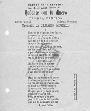 Quédate con tu dinero ZAMBRA-CANCIÓN