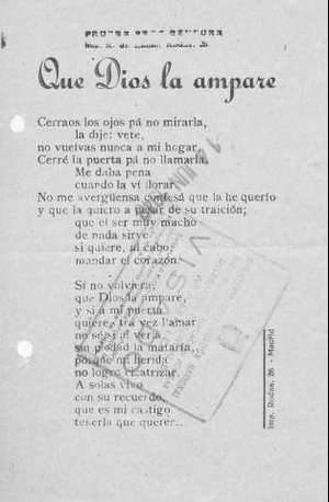 Que Dios la ampare