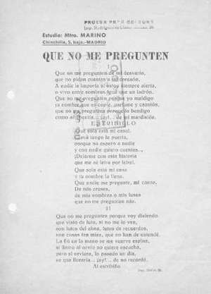 QUE NO ME PREGUNTEN