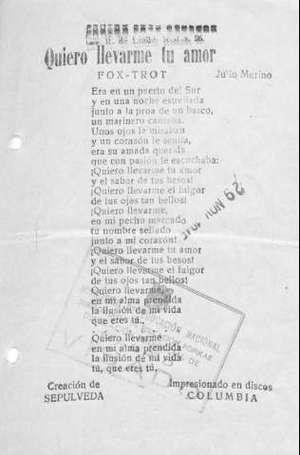 Quiero llevarme tu amor FOX-TROT
