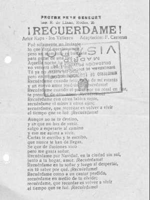 ¡RECUÉRDAME!