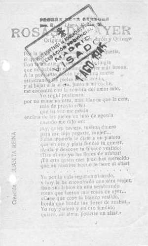 ROSA DE AYER
