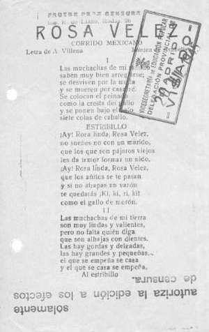 ROSA VELEZ CORRidO MEXICANO