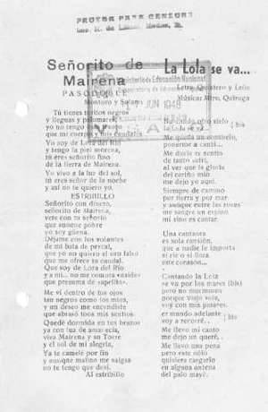 Señorito de Mairena PASODOBLE