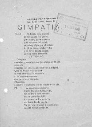 SIMPATÍA PASACALLE