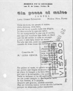 Sin penas ni males ZAMBRA