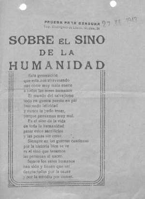 SOBRE EL SINO DE LA HUMANidAD