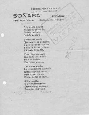 SOÑABA CANCIÓN