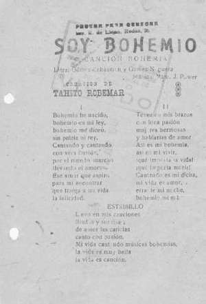 SOY BOHEMIO CANCIÓN BOHEMIA