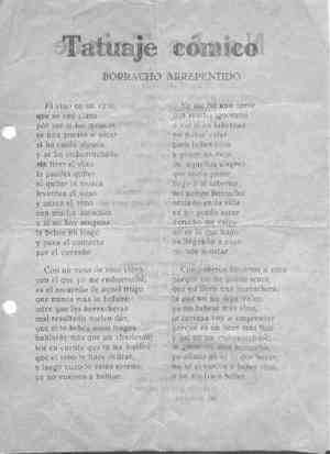 TATUAJE CÓMICO Borracho arrepentido / NOCHE TRISTE