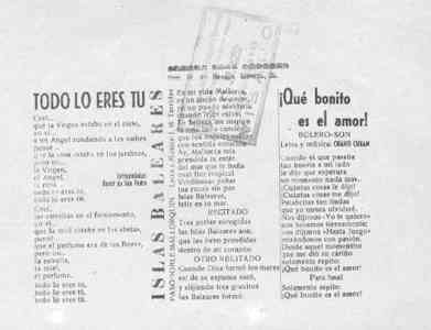 TODO LO ERES TÚ / ISLAS BALEARES / ¡QUE BONITO ES EL AMOR!
