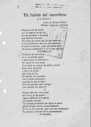 TÚ FUISTE MI CARCELERO Zambra